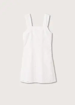 پیراهن کوتاه زنانه سفید منگو