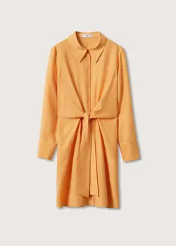 پیراهن کوتاه زنانه نارنجی منگو