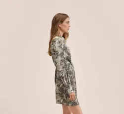 پیراهن کوتاه زنانه بژ منگو