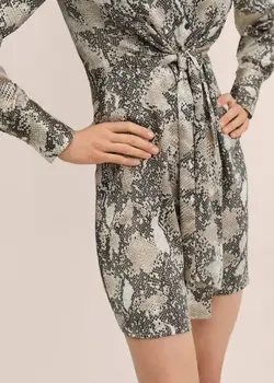 پیراهن کوتاه زنانه بژ منگو