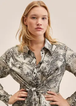 پیراهن کوتاه زنانه بژ منگو