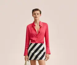 شومیز زنانه سرخابی منگو