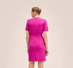 پیراهن کوتاه زنانه صورتی منگو