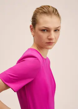 پیراهن کوتاه زنانه صورتی منگو