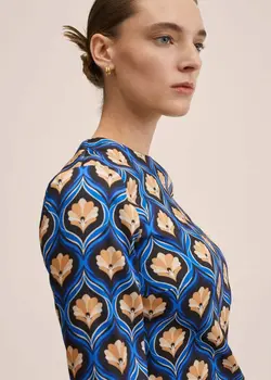 پیراهن کوتاه زنانه آبی منگو