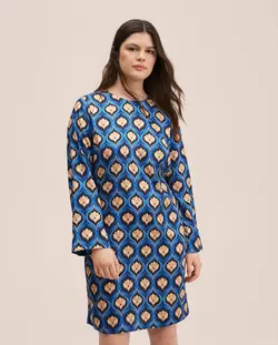 پیراهن کوتاه زنانه آبی منگو