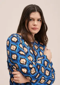 پیراهن کوتاه زنانه آبی منگو