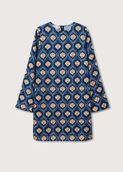 پیراهن کوتاه زنانه آبی منگو