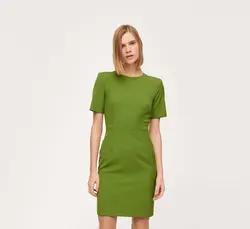 پیراهن کوتاه زنانه سبز منگو