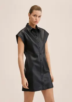 پیراهن کوتاه زنانه مشکی منگو