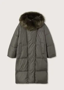 بارانی زنانه قهوه ای روشن منگو