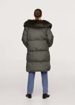 بارانی زنانه قهوه ای روشن منگو