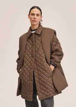 پافر زنانه قهوه ای منگو