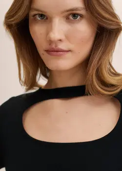 پیراهن میدی زنانه مشکی منگو