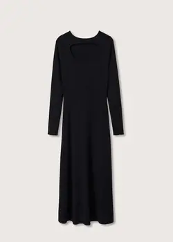 پیراهن میدی زنانه مشکی منگو