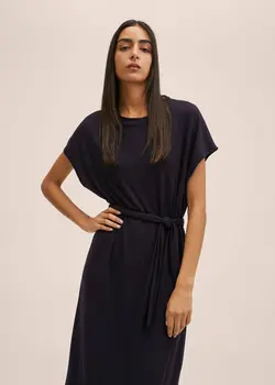 پیراهن میدی زنانه سرمه ای منگو