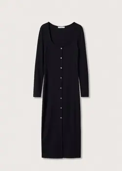 پیراهن میدی زنانه مشکی منگو