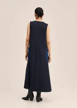 پیراهن میدی زنانه سرمه ای منگو