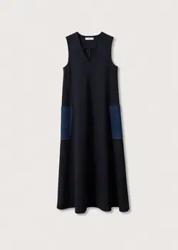 پیراهن میدی زنانه سرمه ای منگو