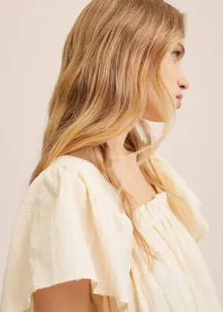 پیراهن میدی زنانه سفید تیره منگو