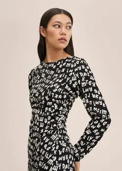 پیراهن میدی زنانه مشکی منگو