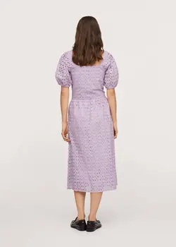 پیراهن میدی زنانه بنفش منگو