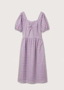 پیراهن میدی زنانه بنفش منگو