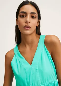 پیراهن میدی زنانه فیروزه ای منگو