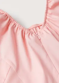 پیراهن میدی زنانه صورتی منگو