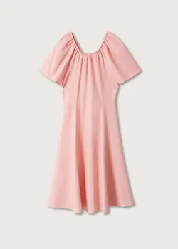 پیراهن میدی زنانه صورتی منگو