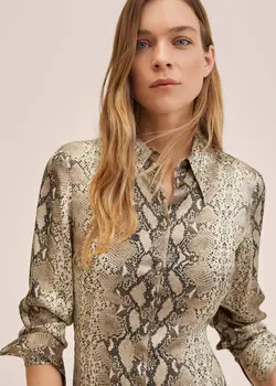 پیراهن میدی زنانه بژ منگو