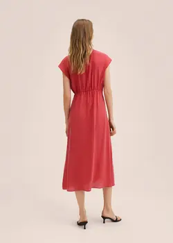 پیراهن میدی زنانه قرمز منگو