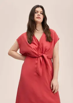 پیراهن میدی زنانه قرمز منگو