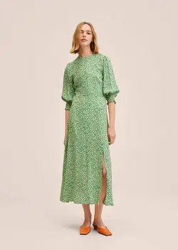 پیراهن میدی زنانه سبز منگو