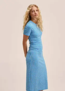 پیراهن میدی زنانه آبی منگو