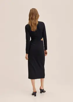 پیراهن میدی زنانه مشکی منگو