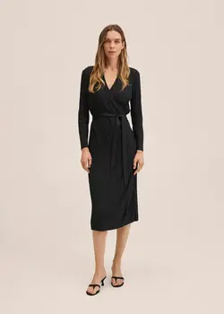 پیراهن میدی زنانه مشکی منگو