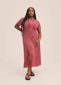 پیراهن میدی زنانه قرمز منگو