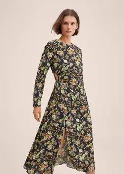 پیراهن میدی زنانه مشکی منگو