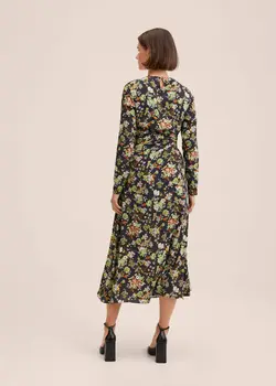 پیراهن میدی زنانه مشکی منگو