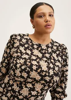 پیراهن میدی زنانه مشکی منگو