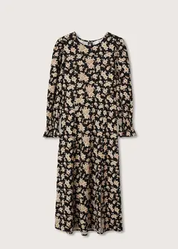 پیراهن میدی زنانه مشکی منگو