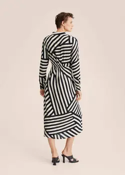 پیراهن میدی زنانه مشکی منگو