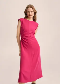 پیراهن میدی زنانه سرخابی منگو