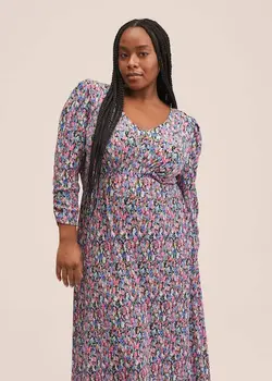 پیراهن میدی زنانه صورتی منگو