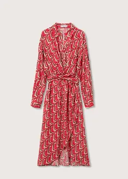 پیراهن میدی زنانه قرمز منگو