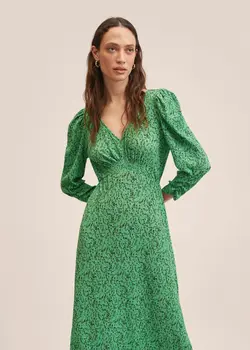 پیراهن میدی زنانه سبز منگو