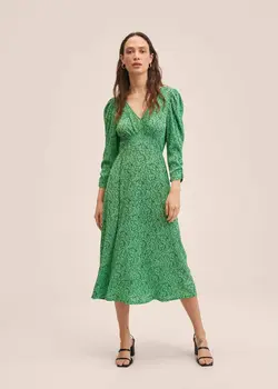 پیراهن میدی زنانه سبز منگو