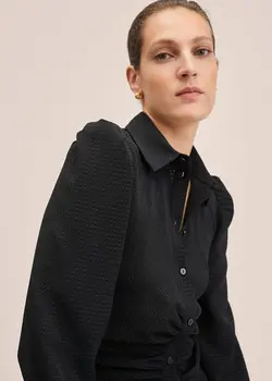 پیراهن میدی زنانه مشکی منگو