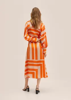 پیراهن میدی زنانه بژ منگو